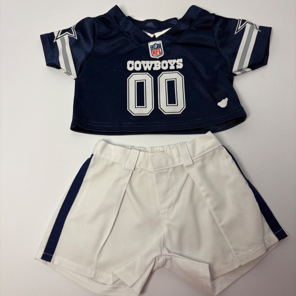 Build-A-Bear NFL Dallas Cowboys Jersey and Shorts Set Navy Blue 00 Plush Outfit